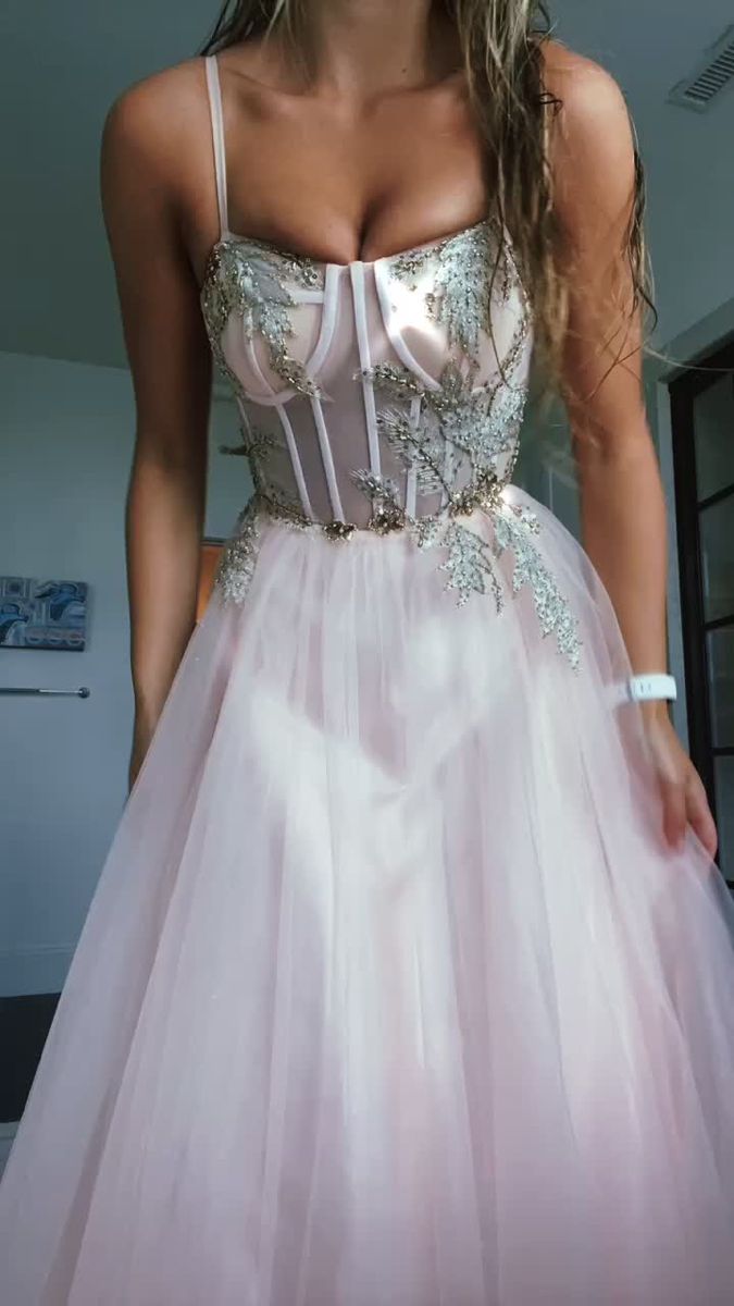 Pink Corset Prom Dress - Fashionpara