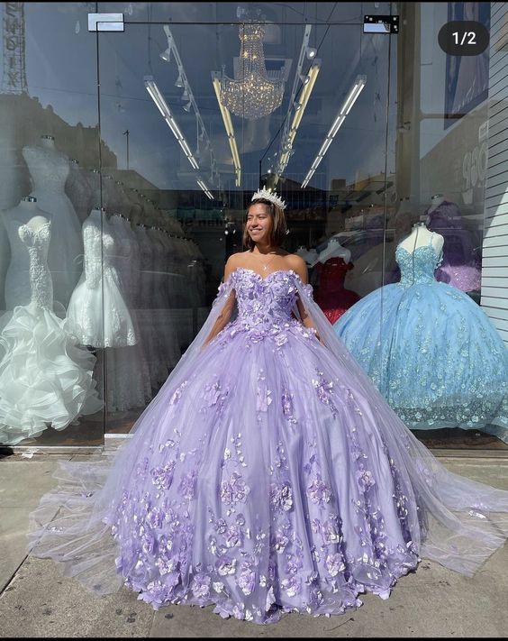 Quinceanera Dresses Lace Applique Sweet 16 Dress Ball Gown Prom Dress - Fashionpara