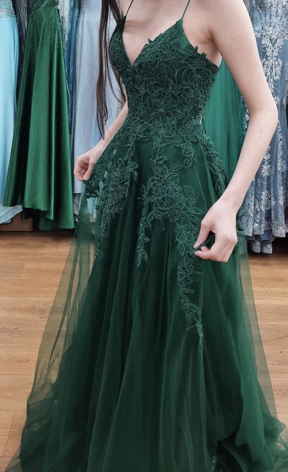 Emerald green prom dress Graduation Party Dresses, Prom Dresses For Teens - Fashionpara