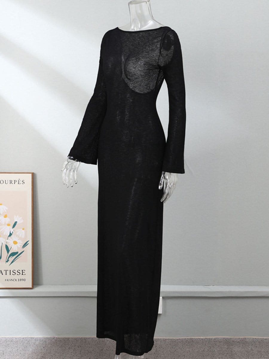 Backless Maxi Dress - Fashionpara