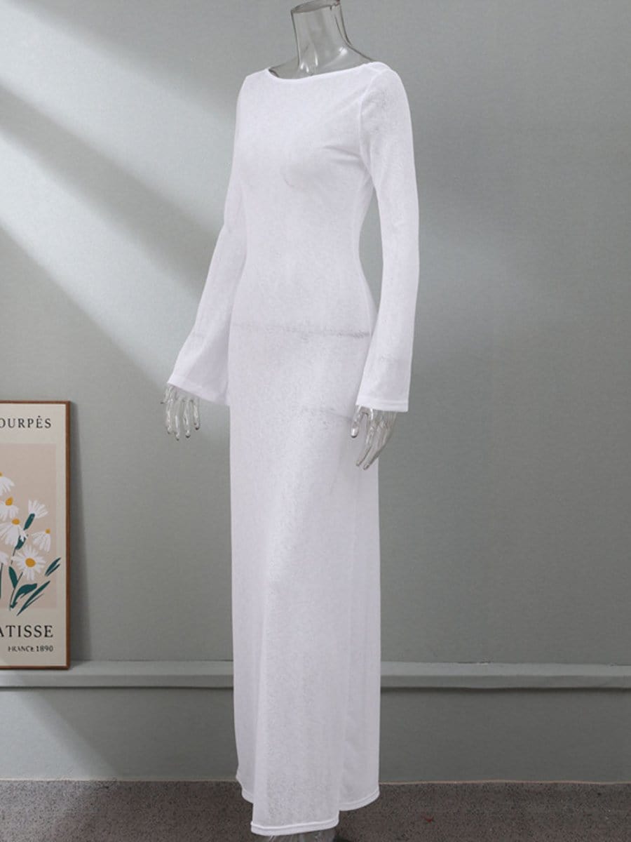 Backless Maxi Dress - Fashionpara