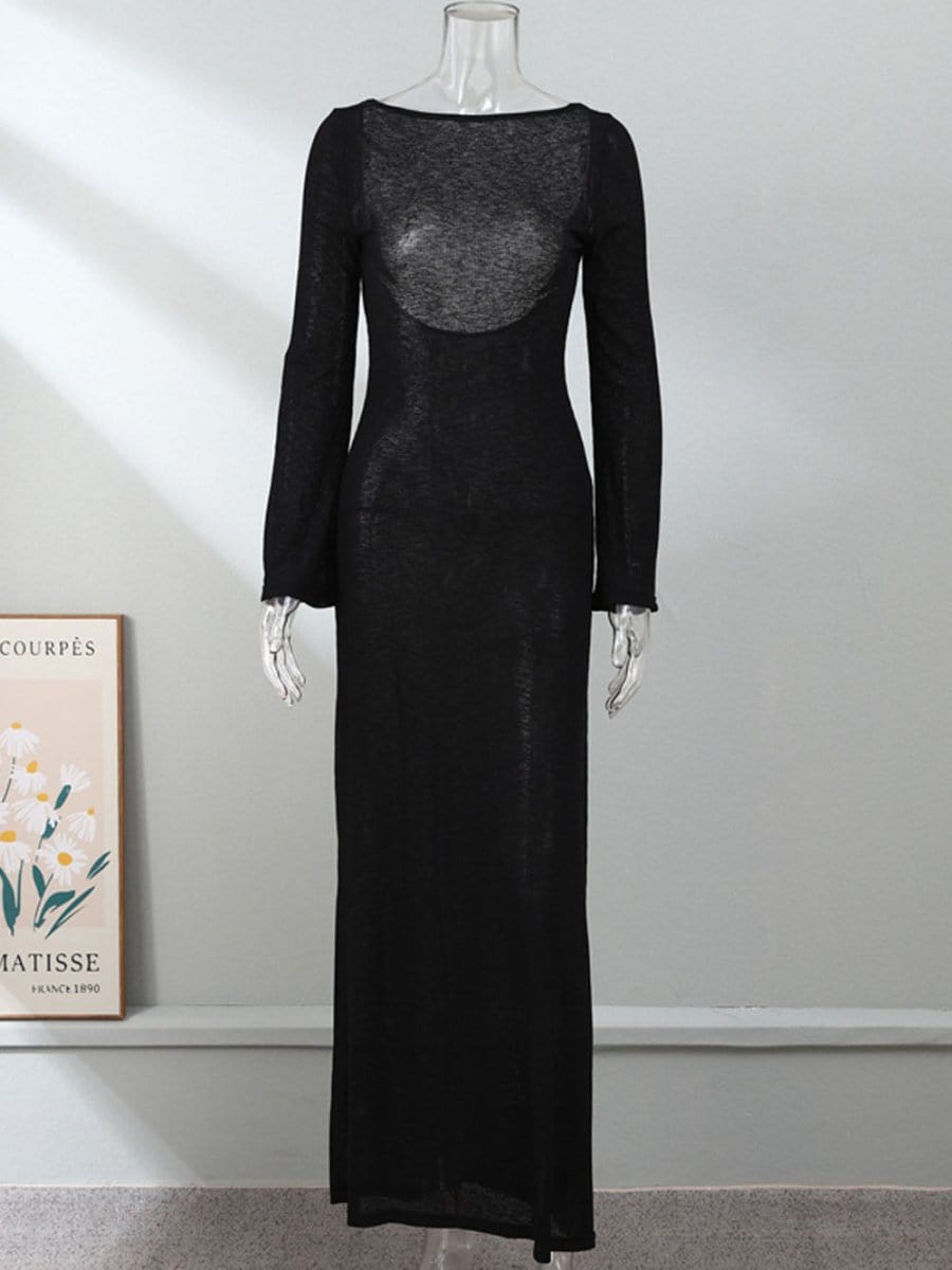 Backless Maxi Dress - Fashionpara