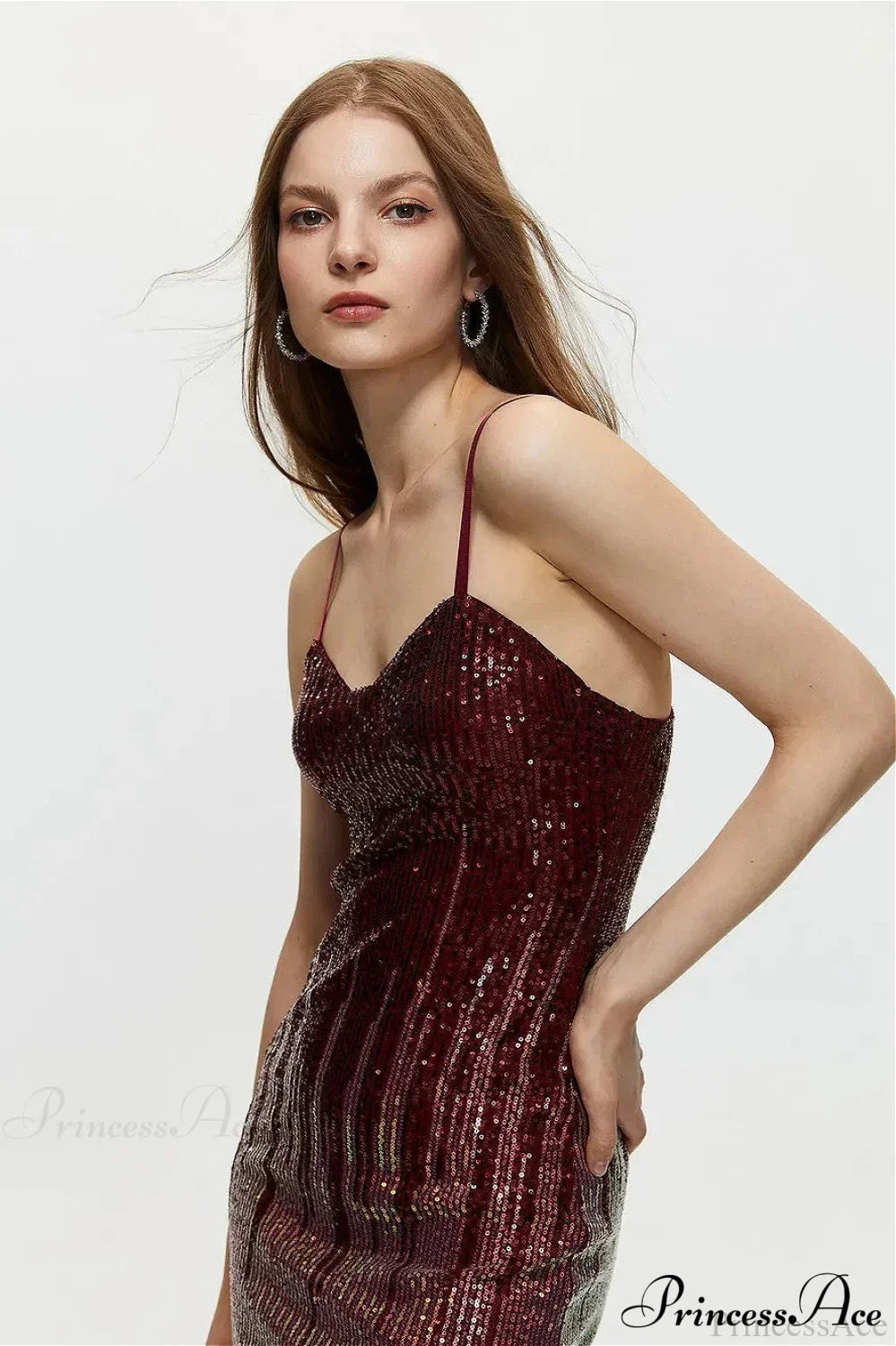 Sequin Sweetheart Spaghetti Strap Bodycon Midi Dress 3
