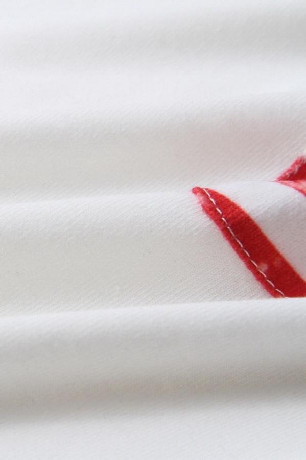 Flag Pattern Print Pocket Short Sleeve T-shirt