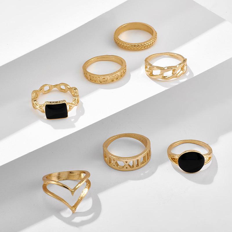 KittenAlarm - Floretta 7-pieces Assorted Ring Set
