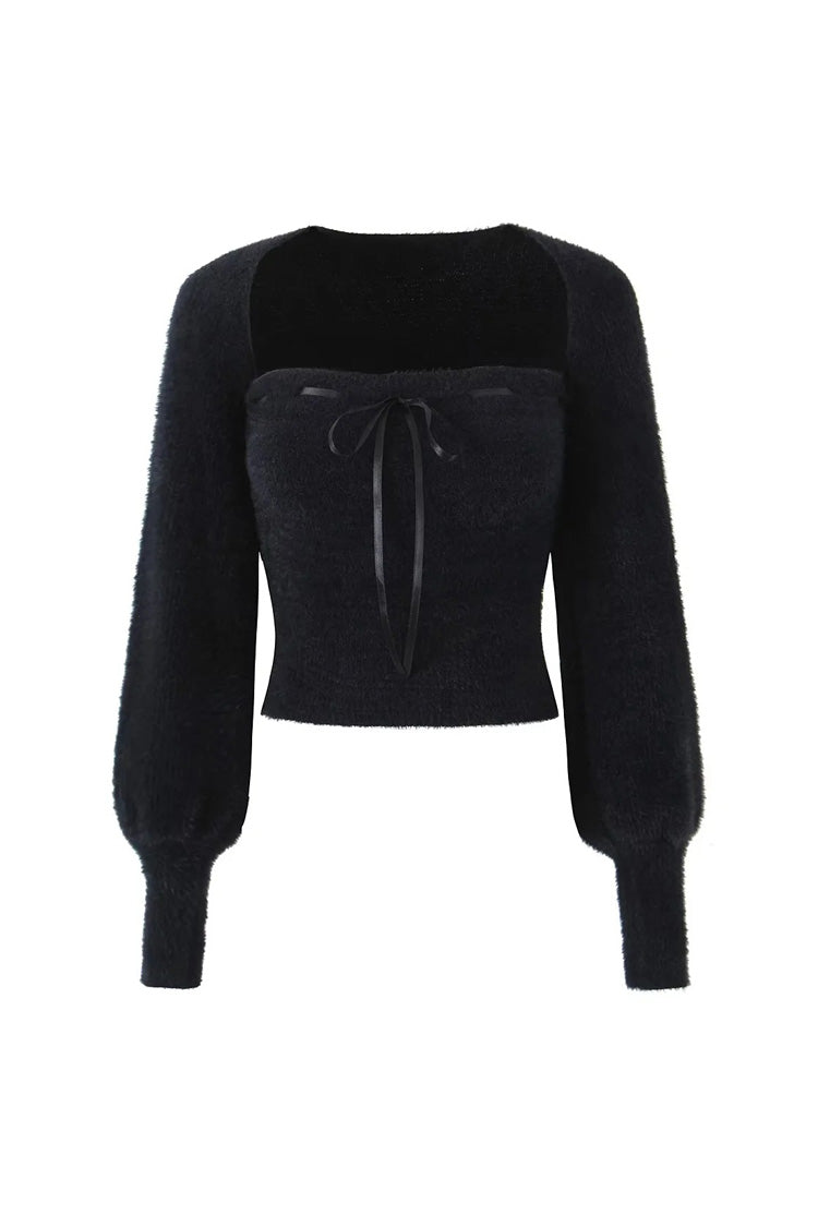 Rosedress Fluffy Knitted Tube Top & Shrug Cardigan Set