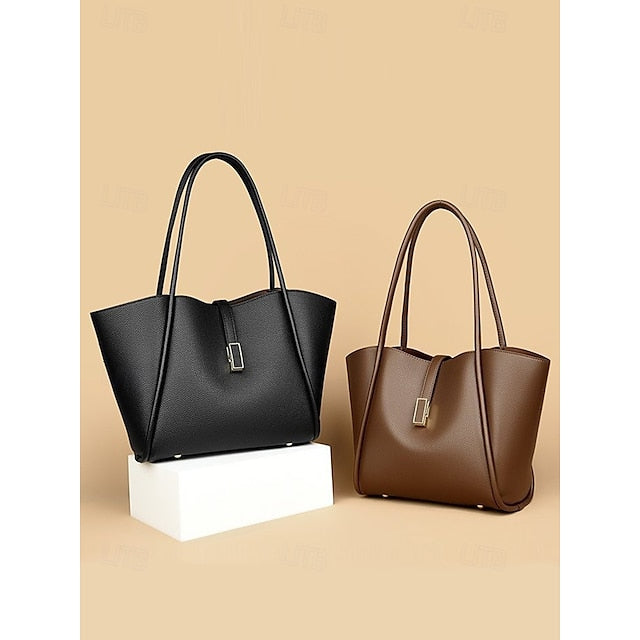 Green Bag Faux Leather Tote