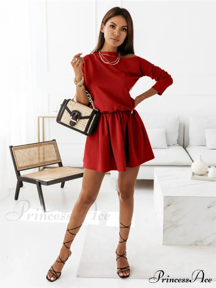 for Off Shoulder Solid Arm Gown Long Color Women