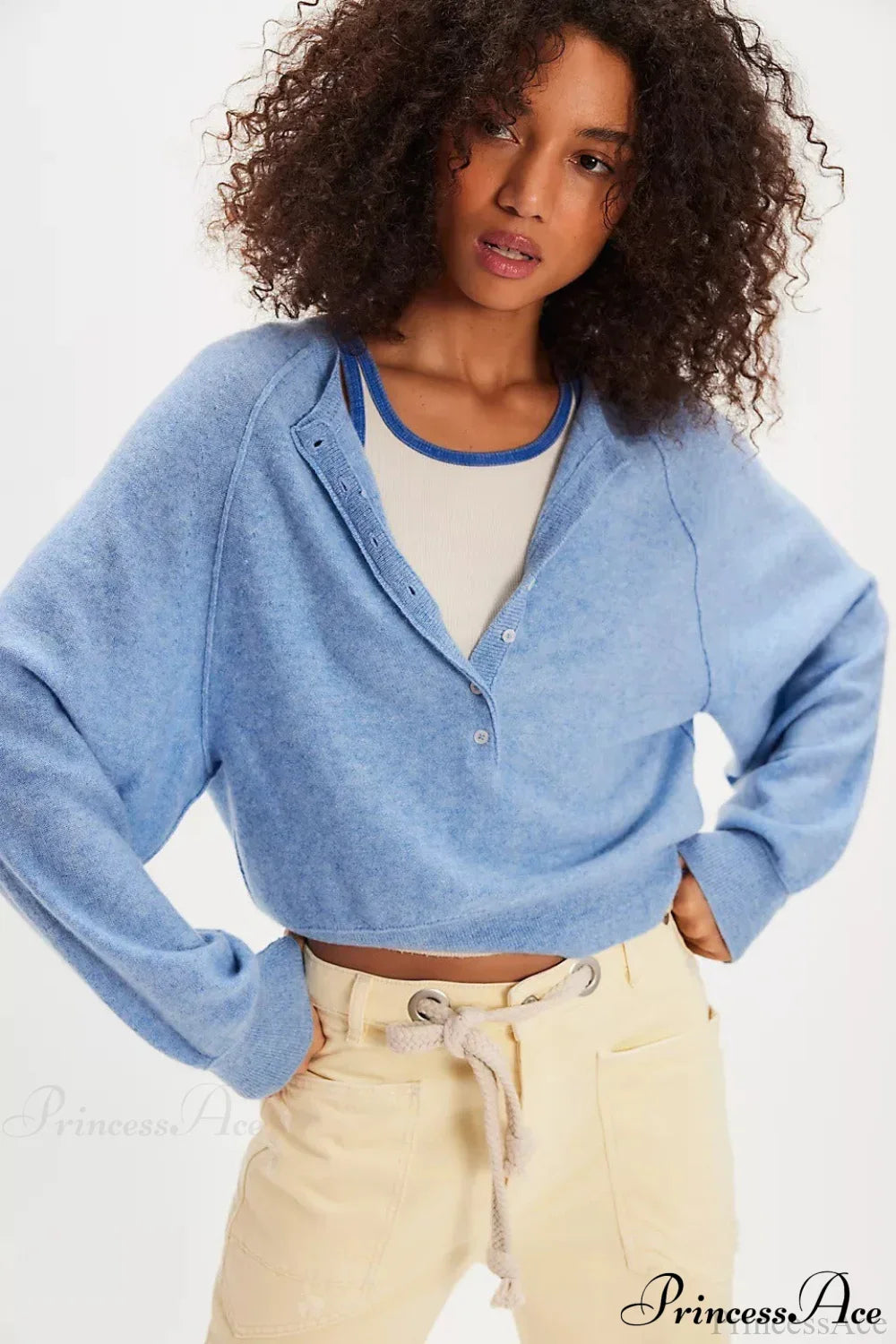 French Vintage Loose Long-Sleeve Knit Top