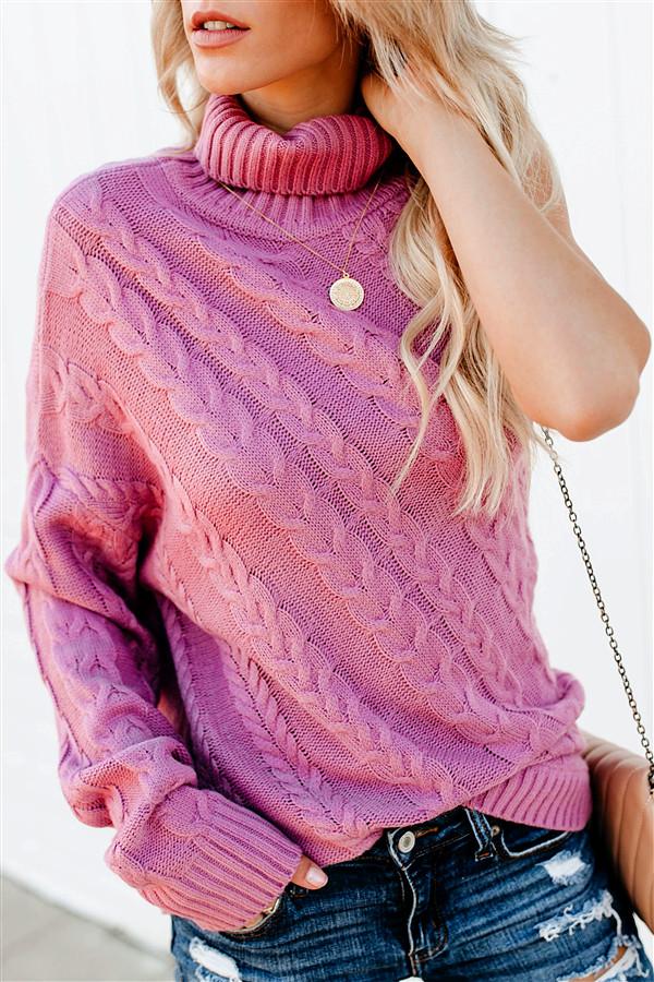 RadyRin Frost Cable Knit One Sleeve Sweater in White