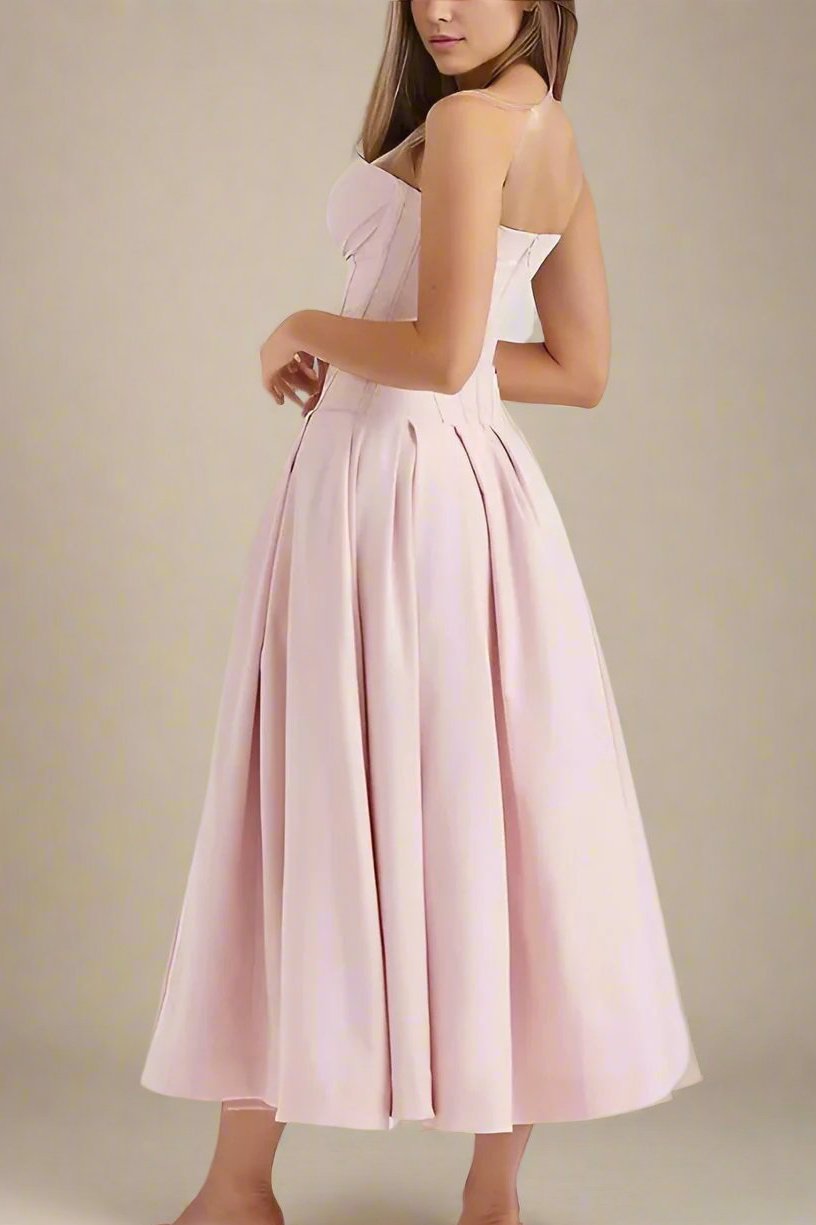 Gabbi Bodycon Midi Dress - Dusty Pink - Fashionpara