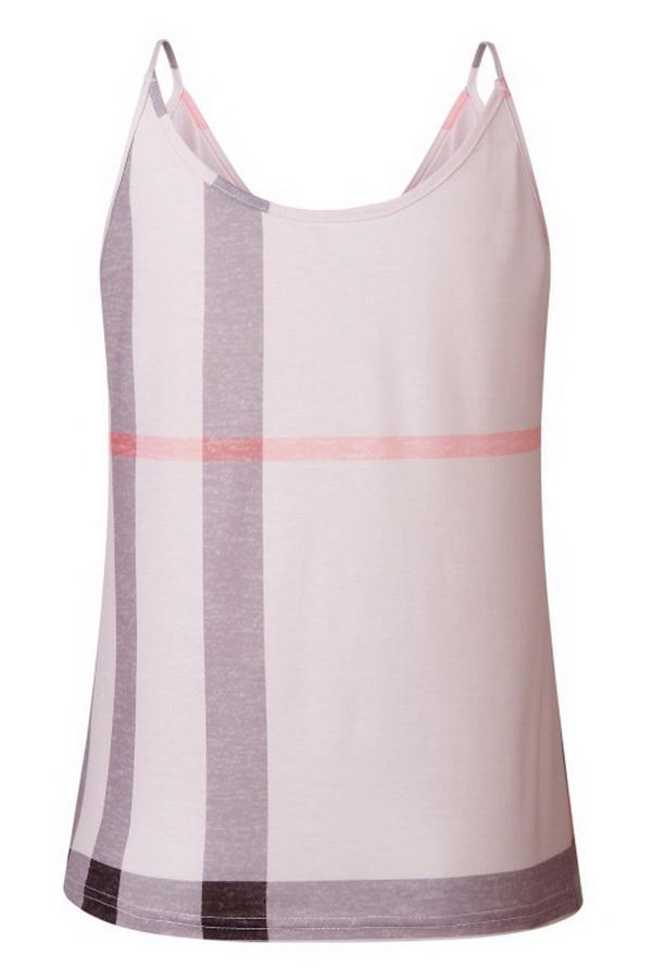 Gauze Printed Suspender Halter Design T-shirt