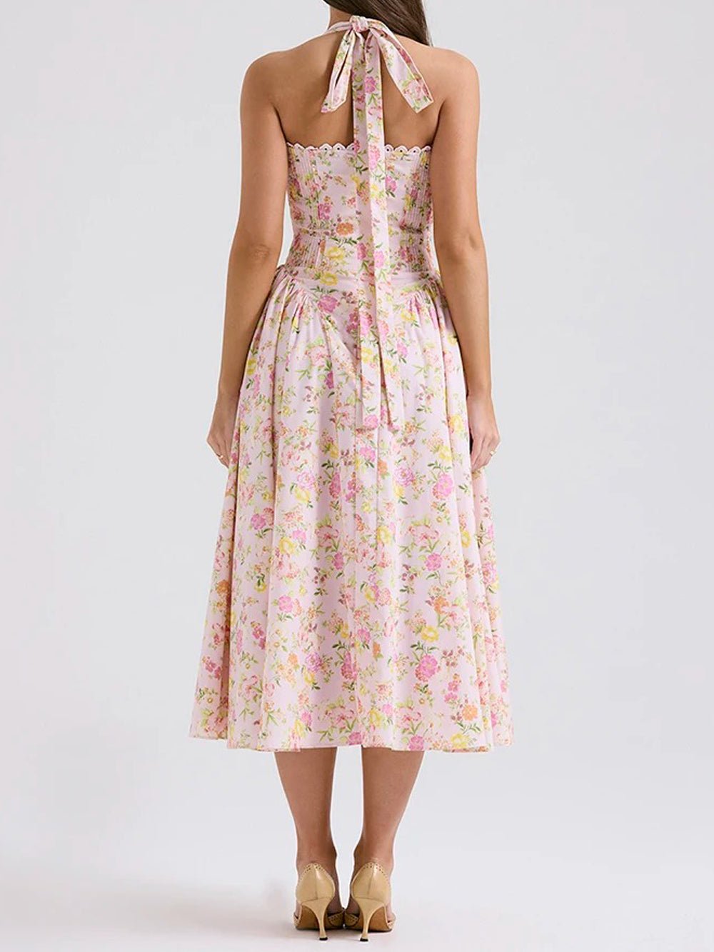 Backless Midi Dress - Fashionpara