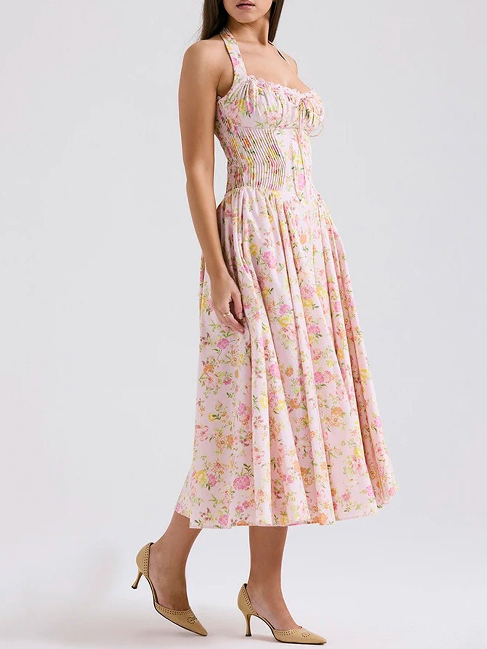 Backless Midi Dress - Fashionpara