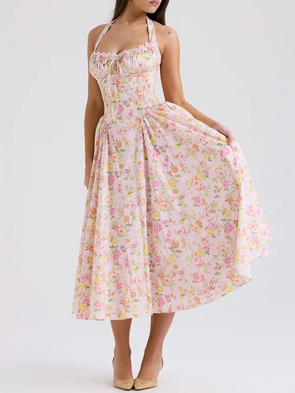 Backless Midi Dress - Fashionpara