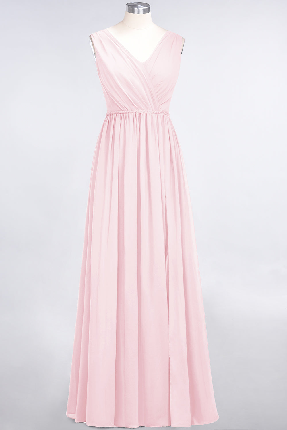 Glamorous TulleV-Neck Ruffle Burgundy Bridesmaid Dresses - Fashionpara