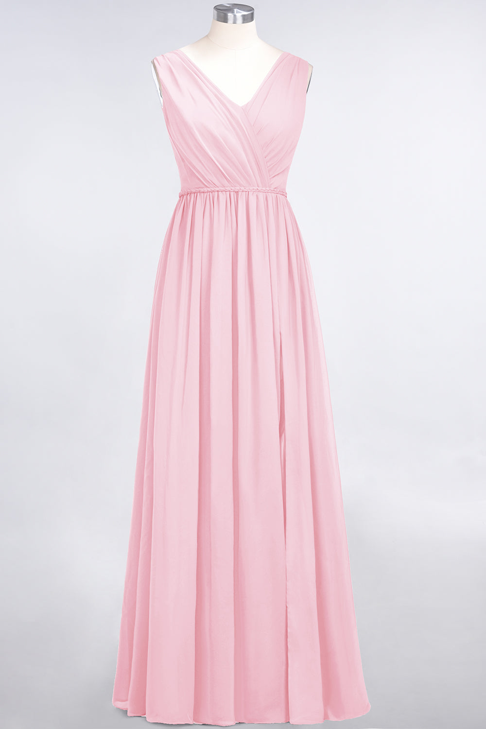 Glamorous TulleV-Neck Ruffle Burgundy Bridesmaid Dresses - Fashionpara