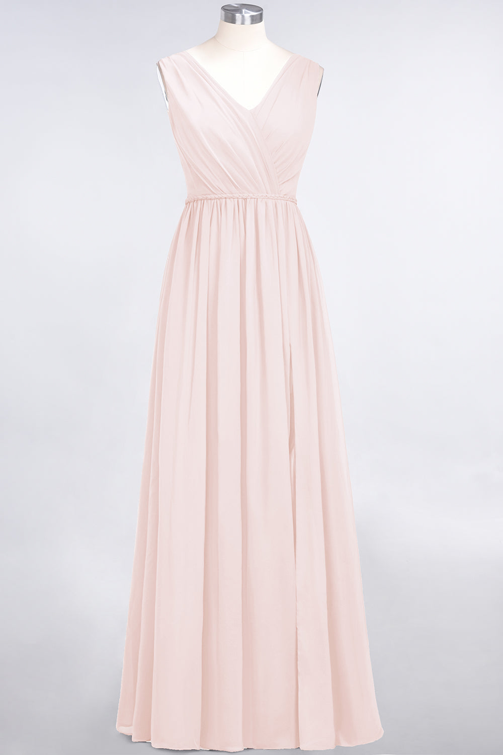 Glamorous TulleV-Neck Ruffle Burgundy Bridesmaid Dresses - Fashionpara