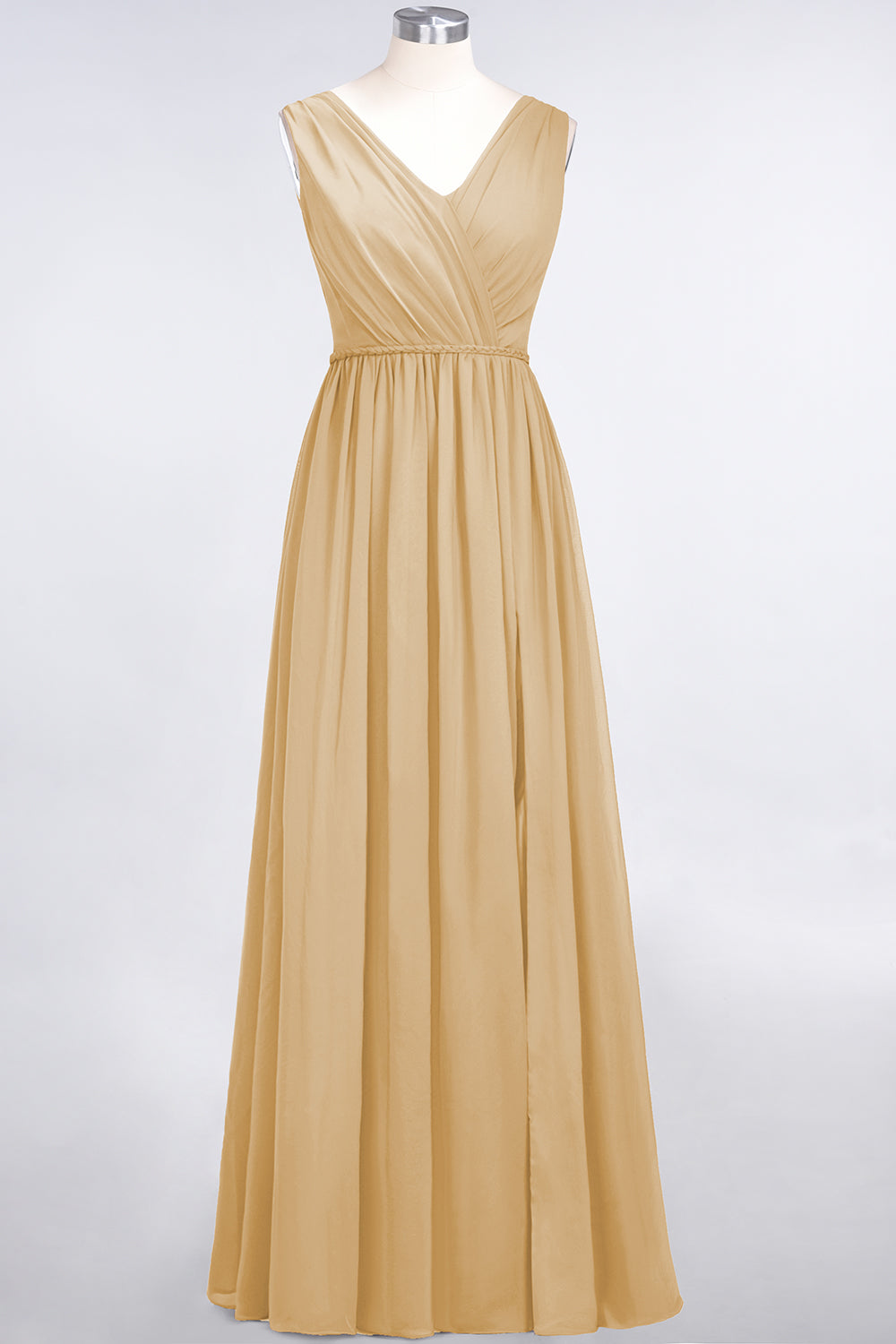 Glamorous TulleV-Neck Ruffle Burgundy Bridesmaid Dresses - Fashionpara