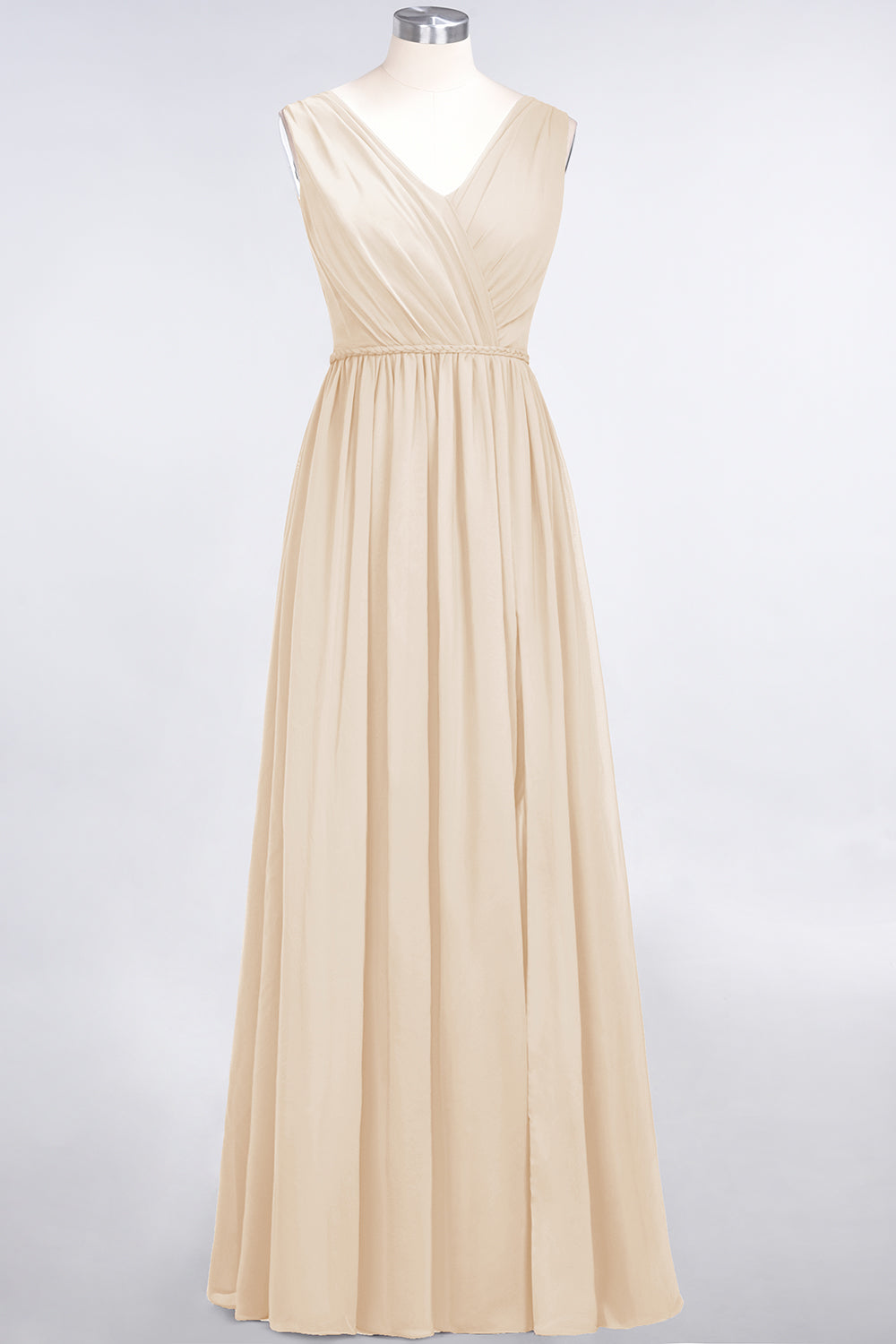 Glamorous TulleV-Neck Ruffle Burgundy Bridesmaid Dresses - Fashionpara