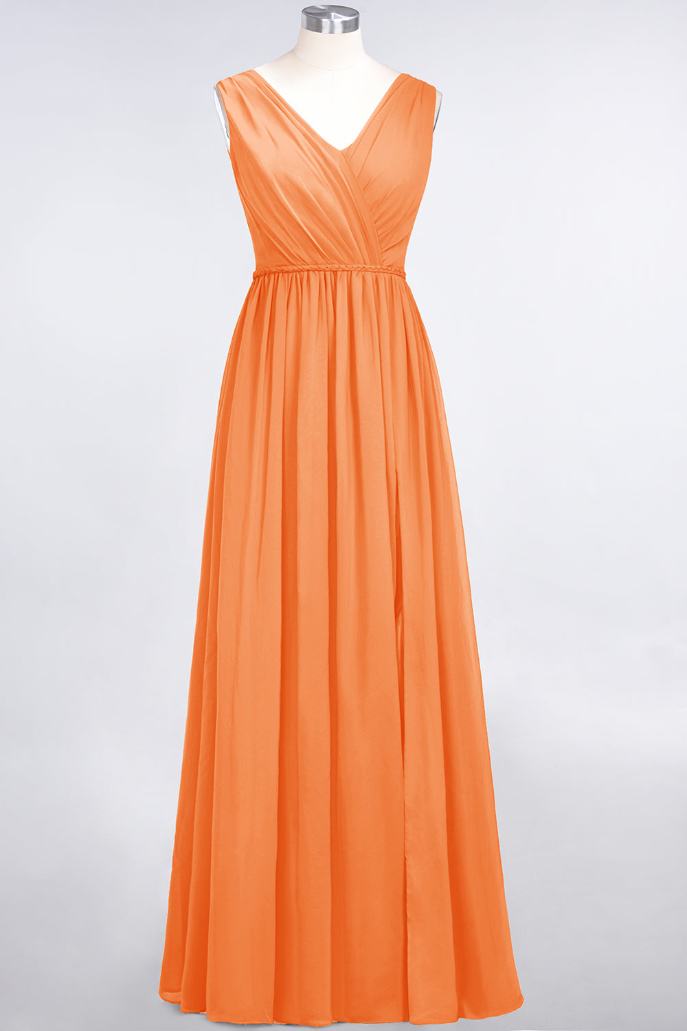 Glamorous TulleV-Neck Ruffle Burgundy Bridesmaid Dresses - Fashionpara