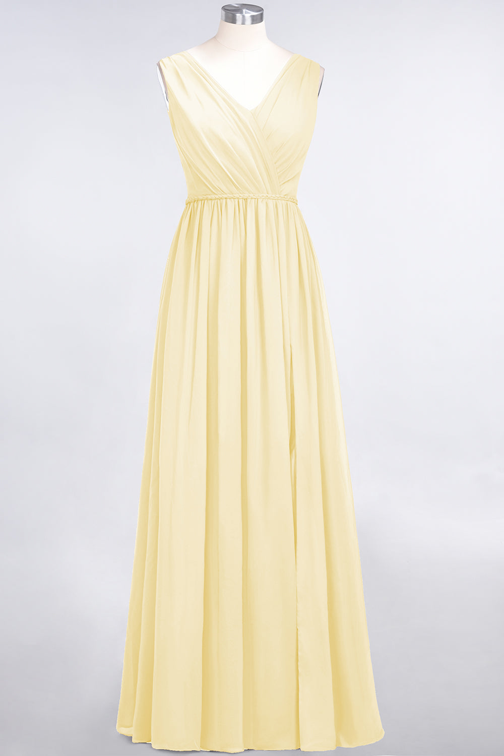 Glamorous TulleV-Neck Ruffle Burgundy Bridesmaid Dresses - Fashionpara