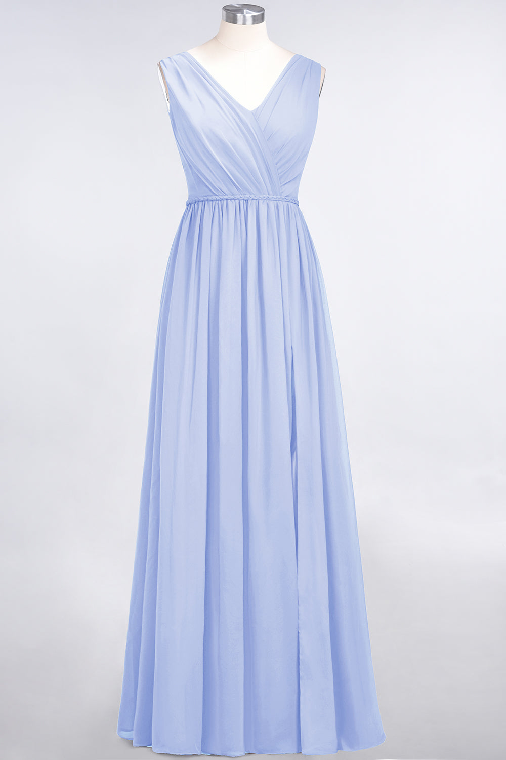 Glamorous TulleV-Neck Ruffle Burgundy Bridesmaid Dresses - Fashionpara