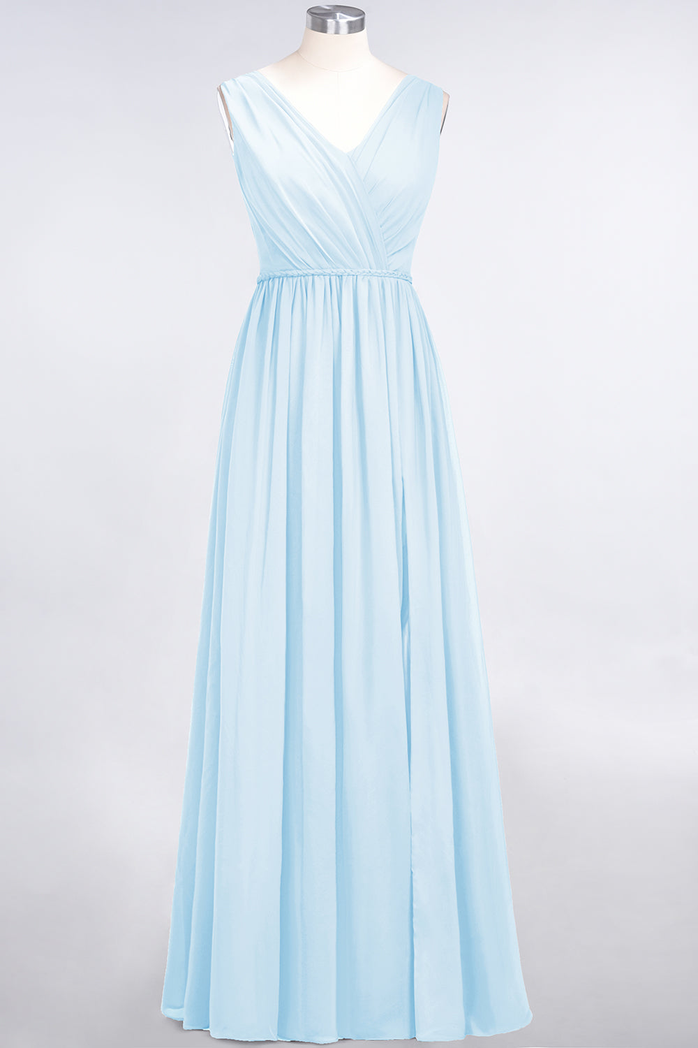 Glamorous TulleV-Neck Ruffle Burgundy Bridesmaid Dresses - Fashionpara