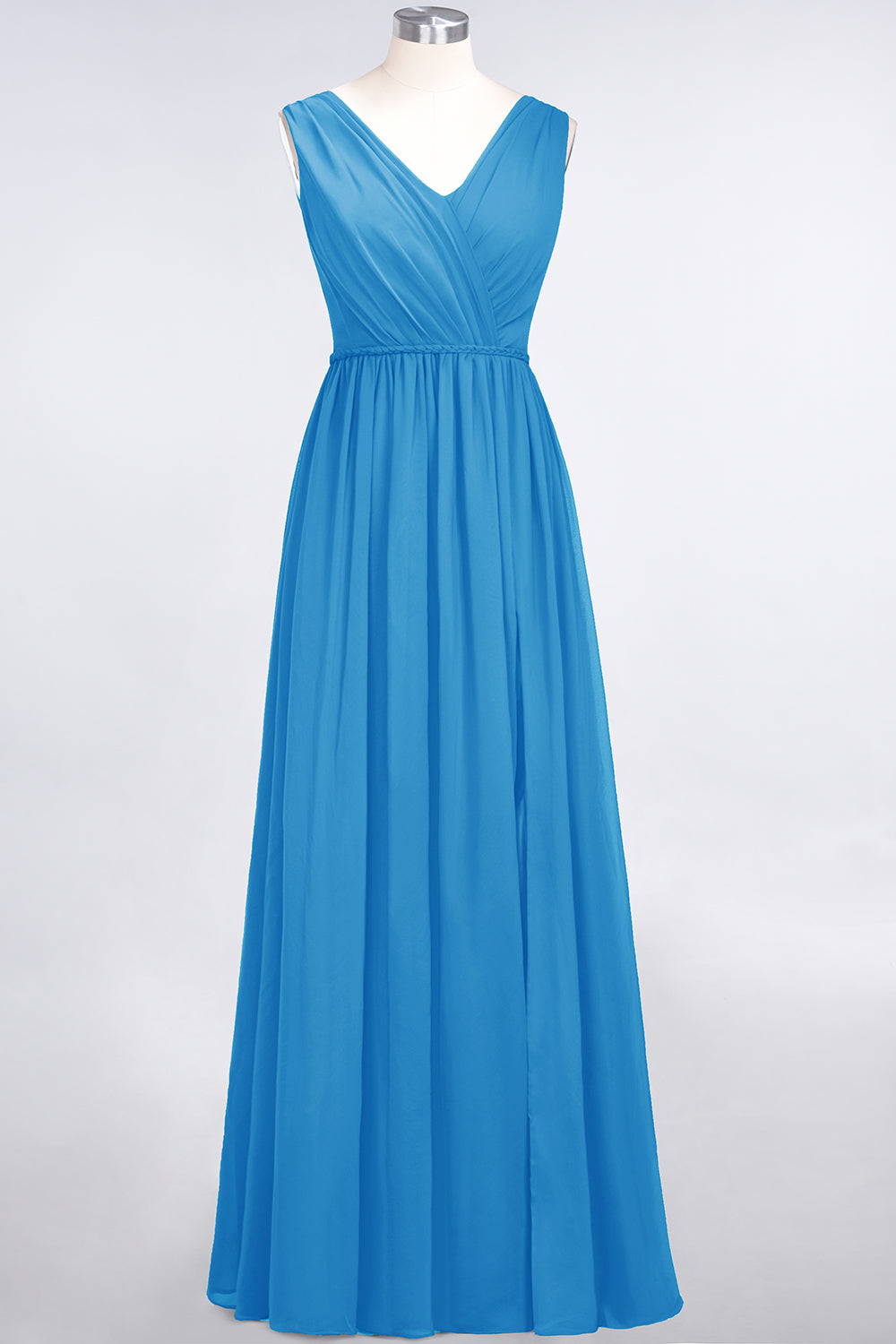 Glamorous TulleV-Neck Ruffle Burgundy Bridesmaid Dresses - Fashionpara
