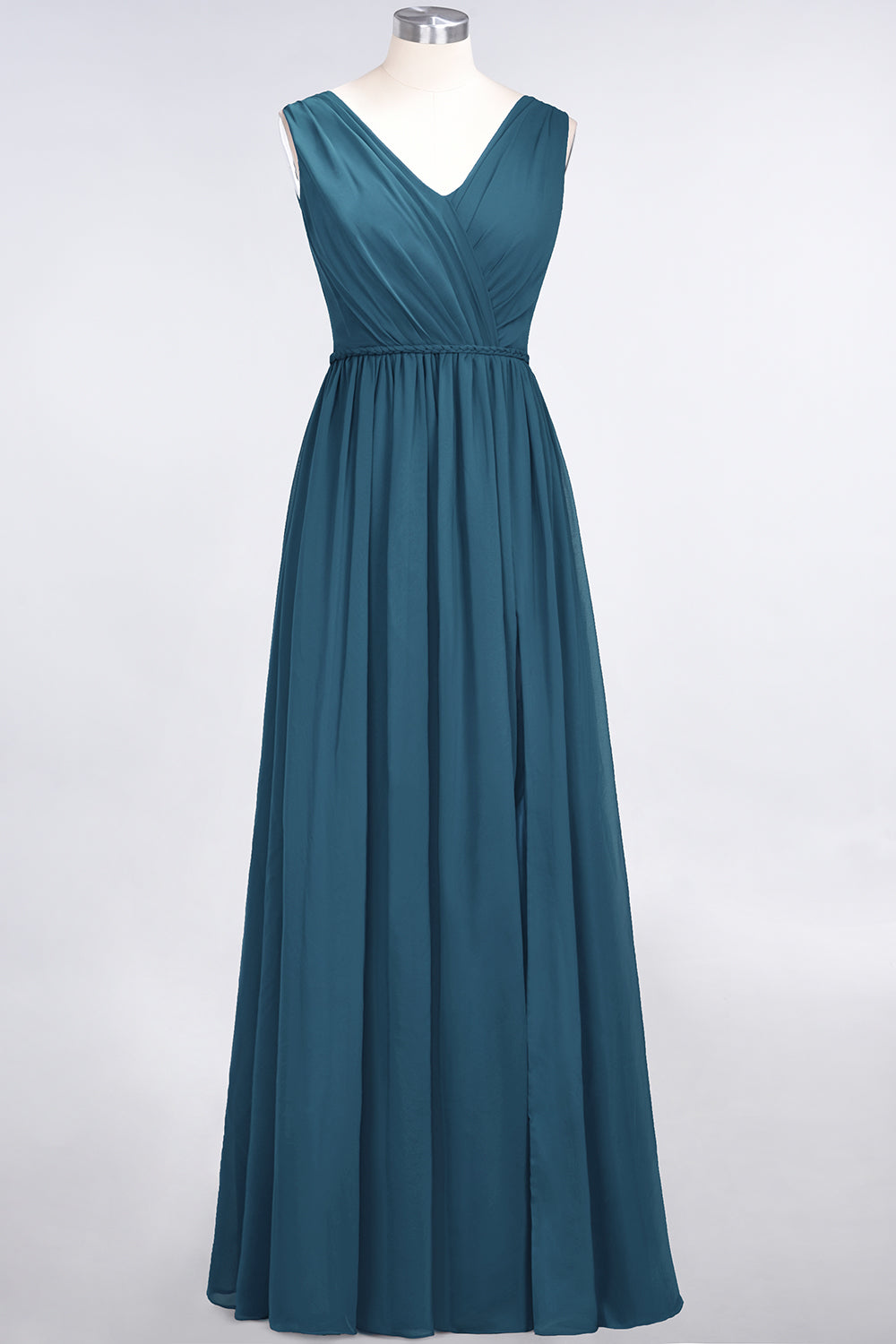 Glamorous TulleV-Neck Ruffle Burgundy Bridesmaid Dresses
