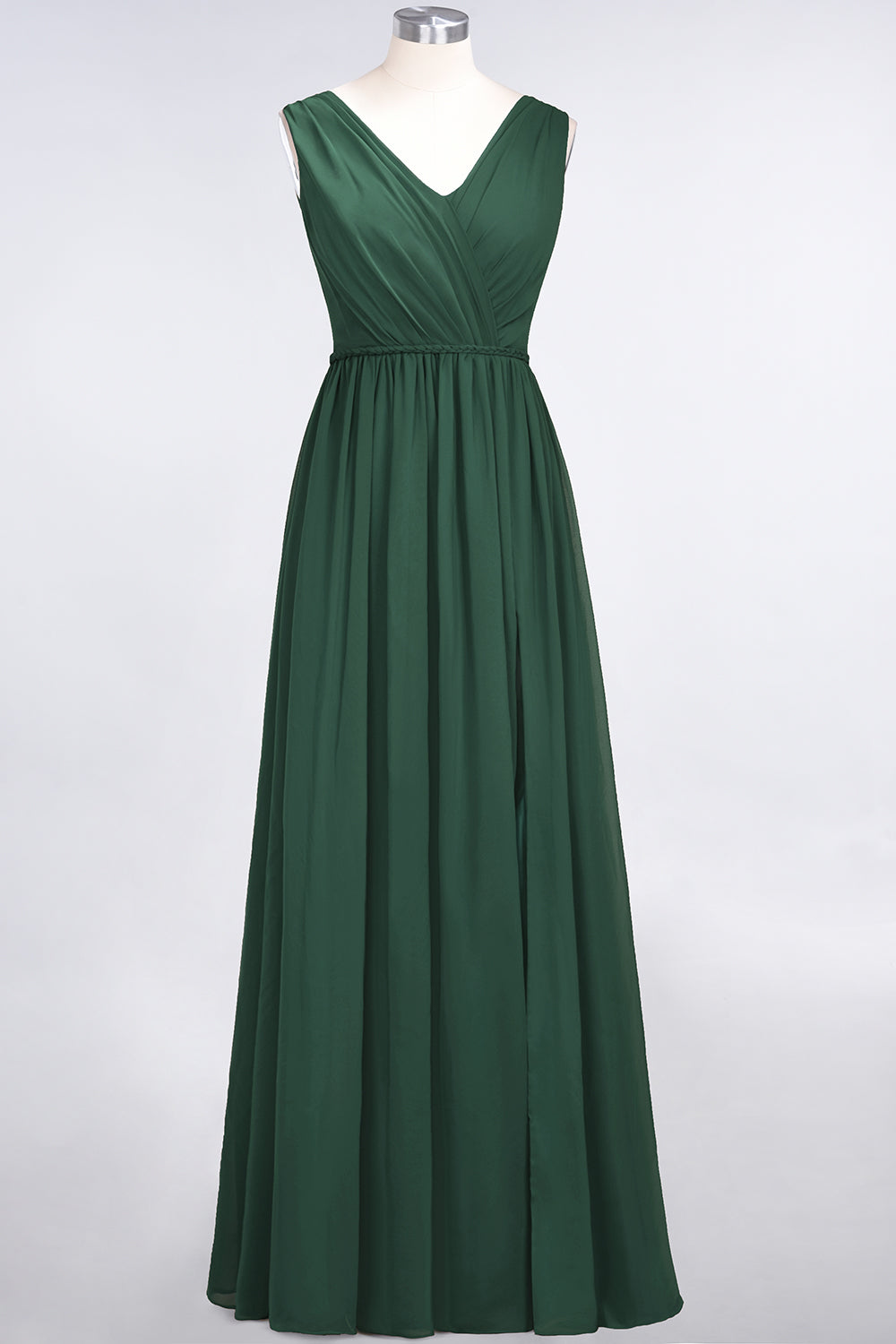 Glamorous TulleV-Neck Ruffle Burgundy Bridesmaid Dresses