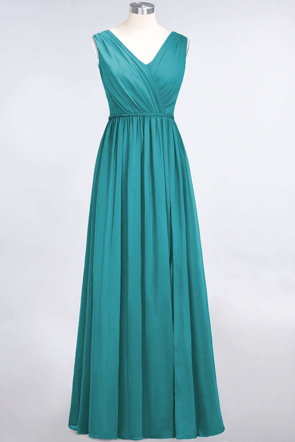 Glamorous TulleV-Neck Ruffle Burgundy Bridesmaid Dresses