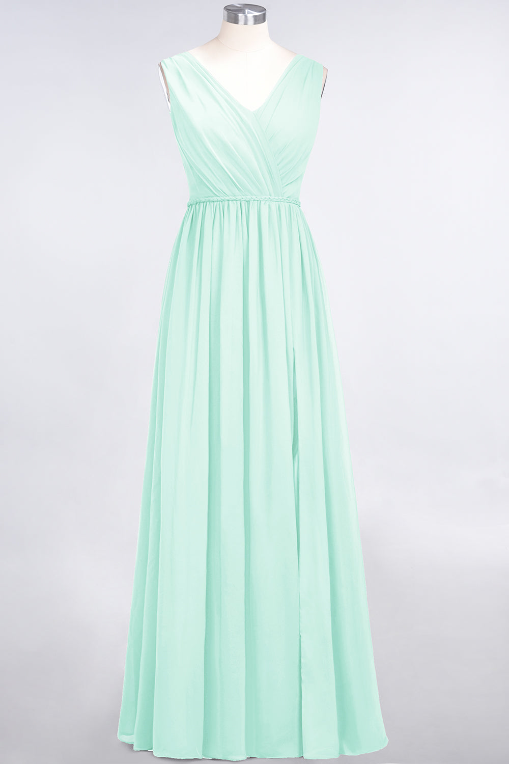 Glamorous TulleV-Neck Ruffle Burgundy Bridesmaid Dresses