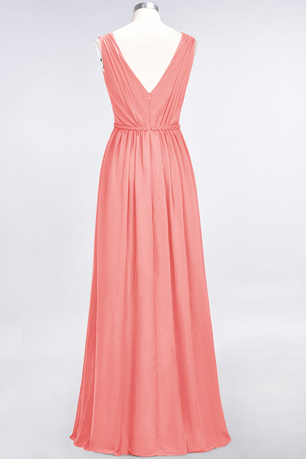 Glamorous TulleV-Neck Ruffle Burgundy Bridesmaid Dresses