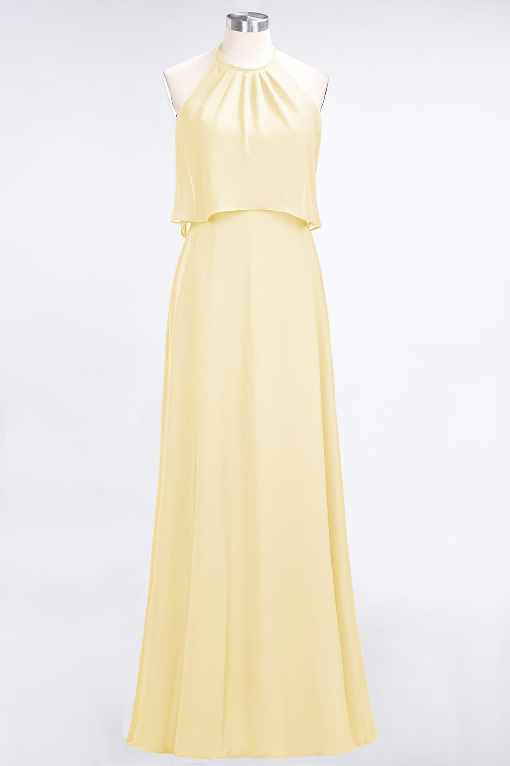 Gorgeous Chiffon Flounced Crinkle Sheath Long Burgundy Bridesmaid dresses - Fashionpara