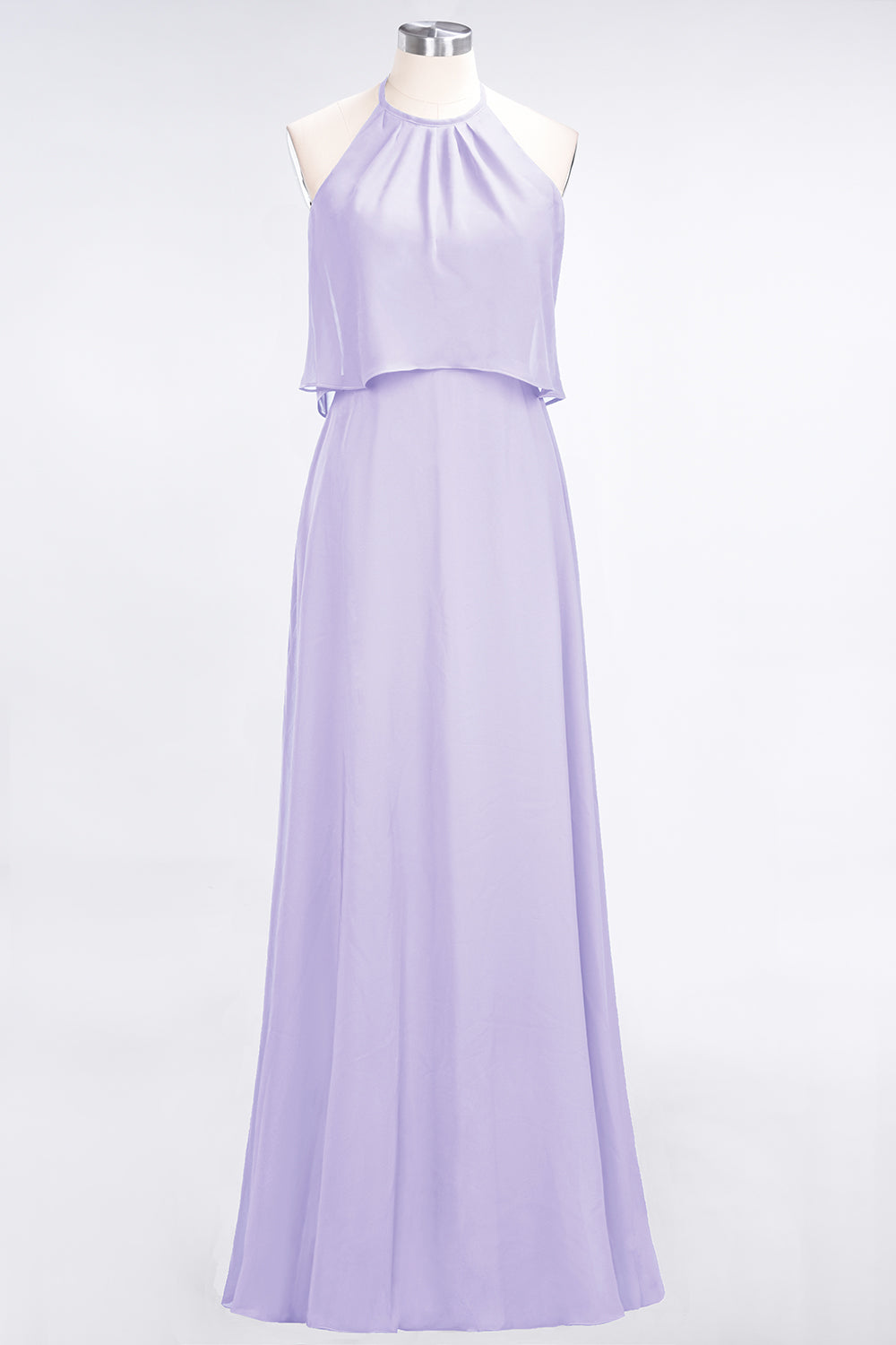 Gorgeous Chiffon Flounced Crinkle Sheath Long Burgundy Bridesmaid dresses - Fashionpara