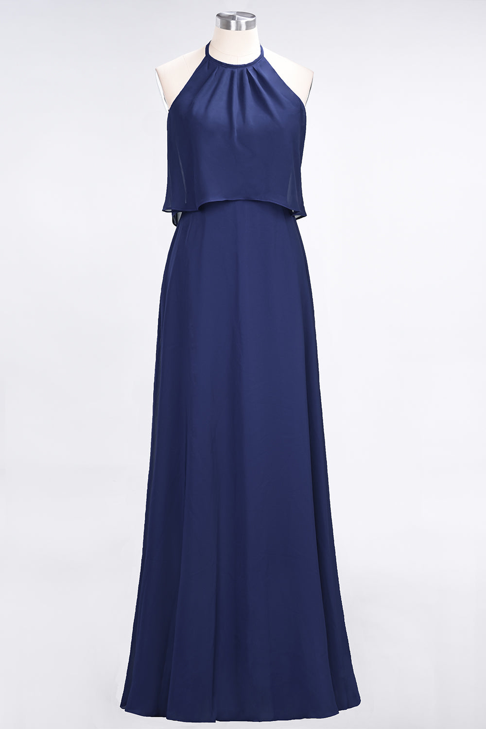 Gorgeous Chiffon Flounced Crinkle Sheath Long Burgundy Bridesmaid dresses - Fashionpara