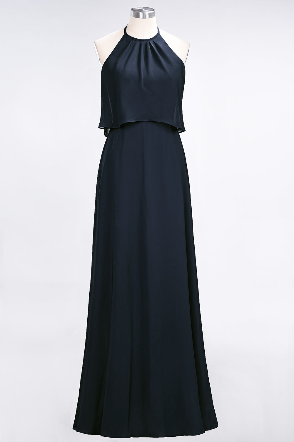 Gorgeous Chiffon Flounced Crinkle Sheath Long Burgundy Bridesmaid dresses