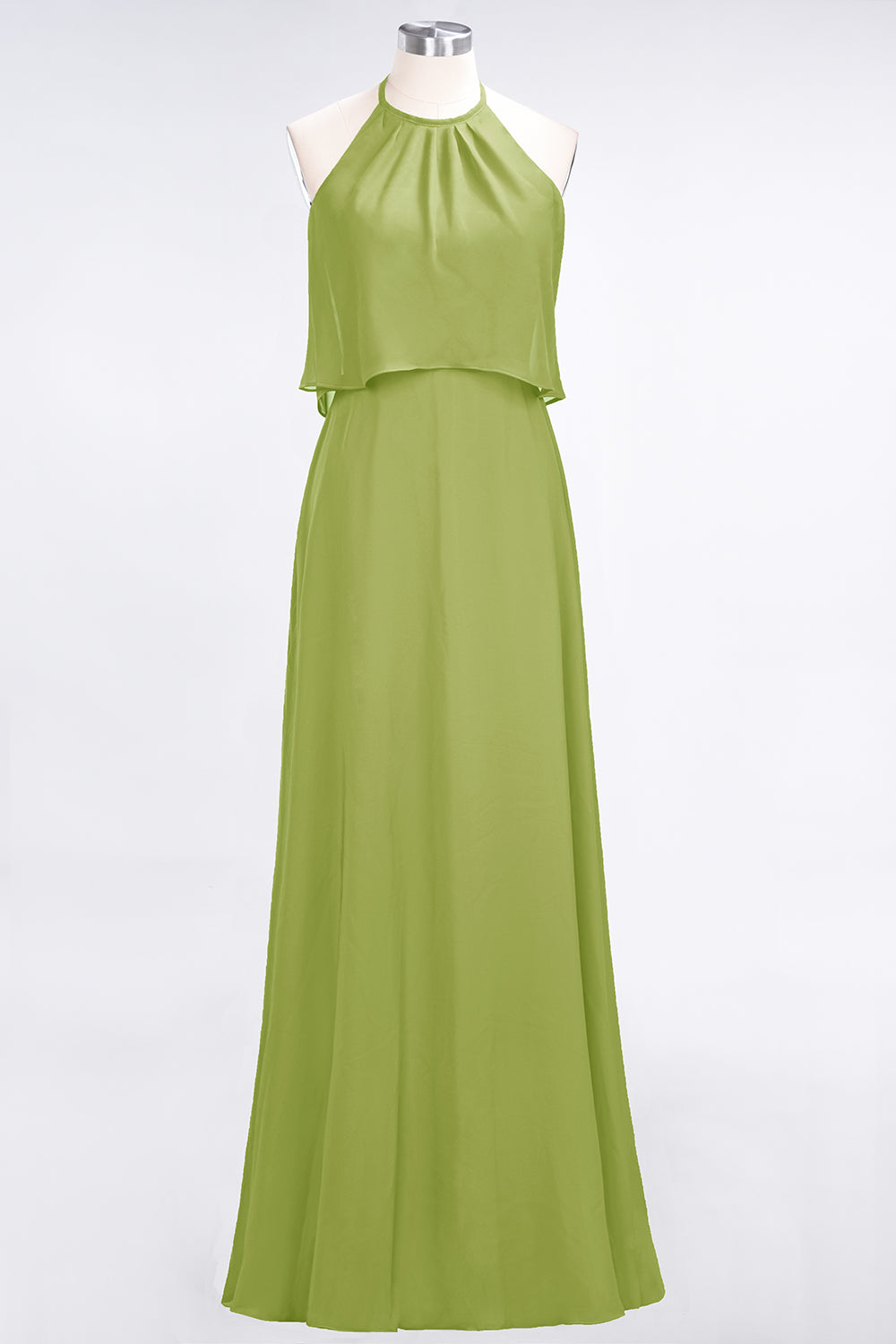 Gorgeous Chiffon Flounced Crinkle Sheath Long Burgundy Bridesmaid dresses