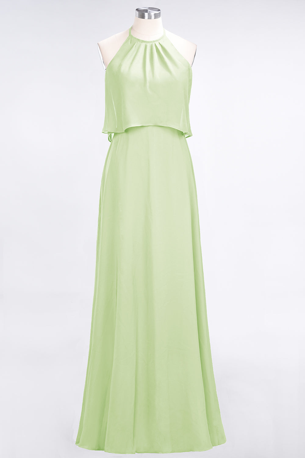 Gorgeous Chiffon Flounced Crinkle Sheath Long Burgundy Bridesmaid dresses