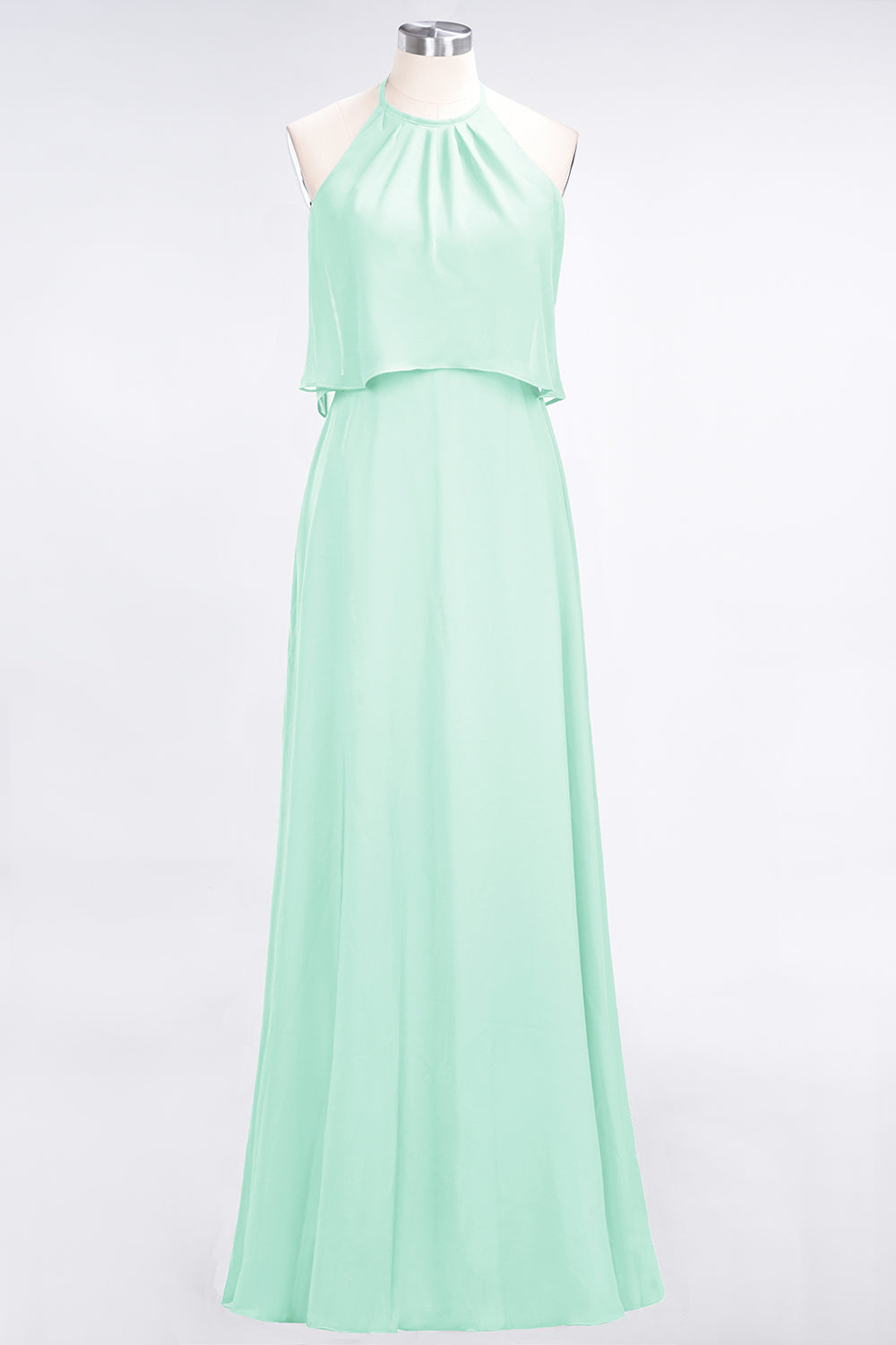 Gorgeous Chiffon Flounced Crinkle Sheath Long Burgundy Bridesmaid dresses