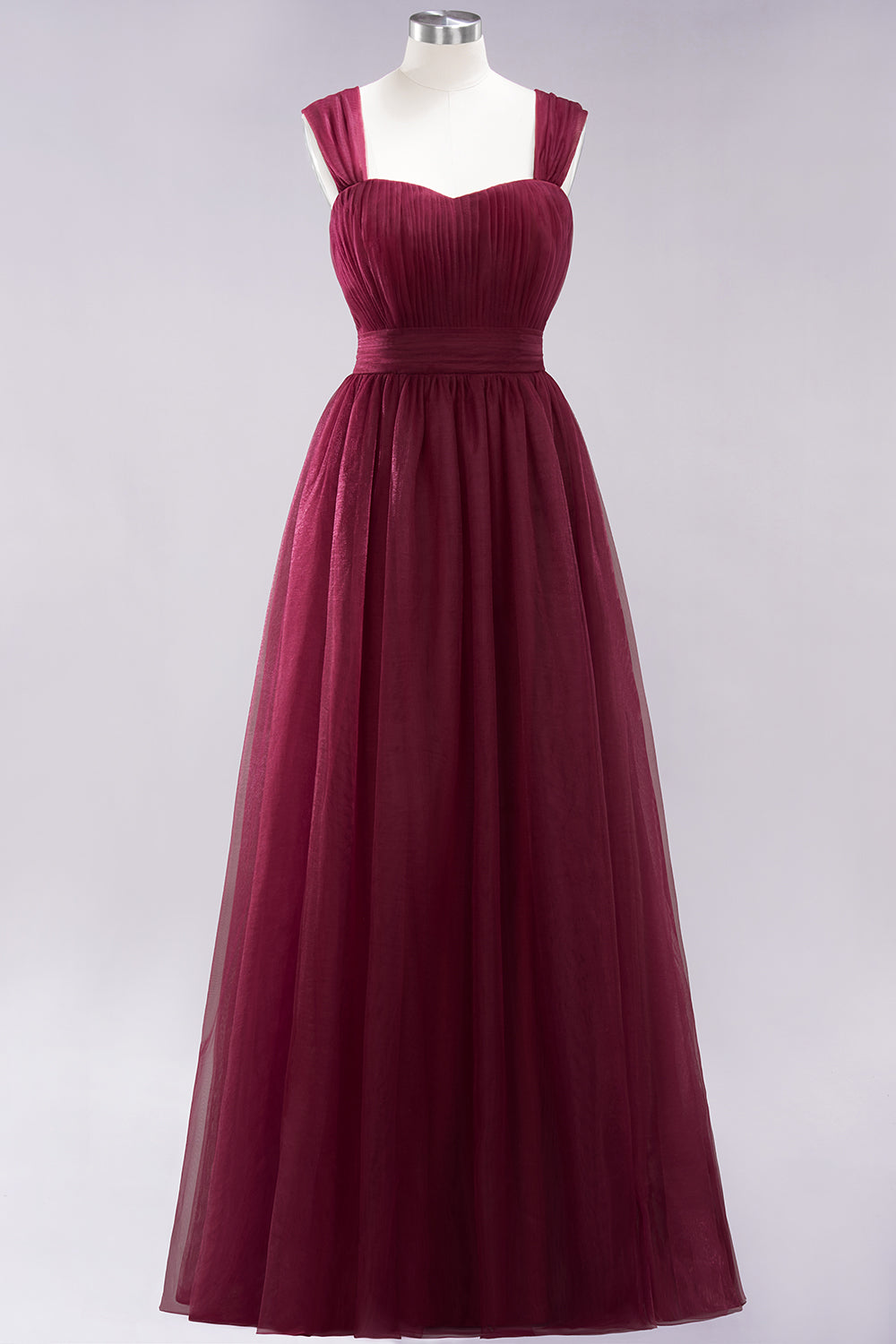 Gorgeous Sweetheart Straps Ruffle Burgundy Bridesmaid dresses - Fashionpara