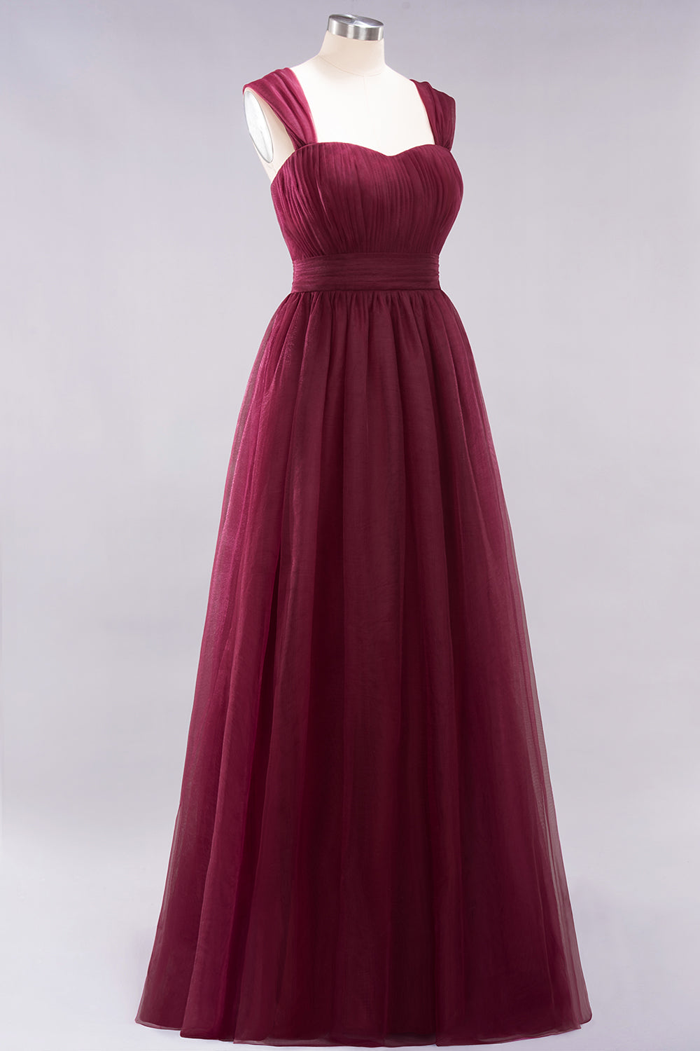 Gorgeous Sweetheart Straps Ruffle Burgundy Bridesmaid dresses - Fashionpara