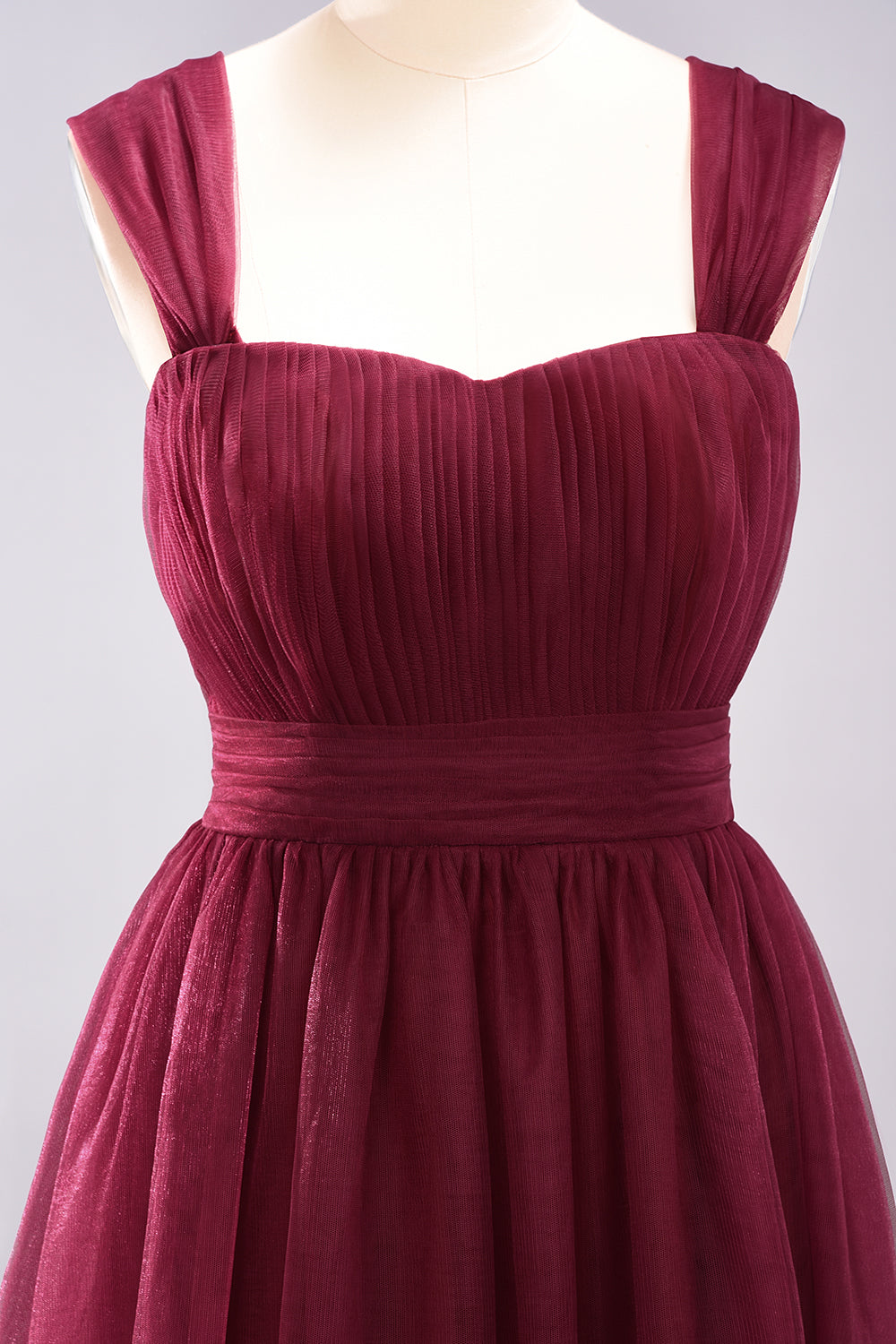 Gorgeous Sweetheart Straps Ruffle Burgundy Bridesmaid dresses - Fashionpara