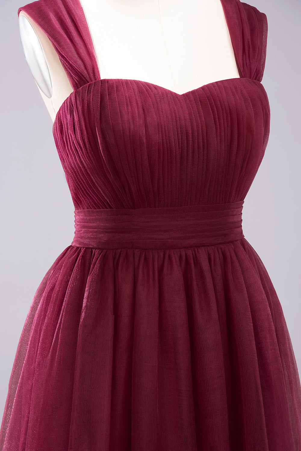 Gorgeous Sweetheart Straps Ruffle Burgundy Bridesmaid dresses - Fashionpara