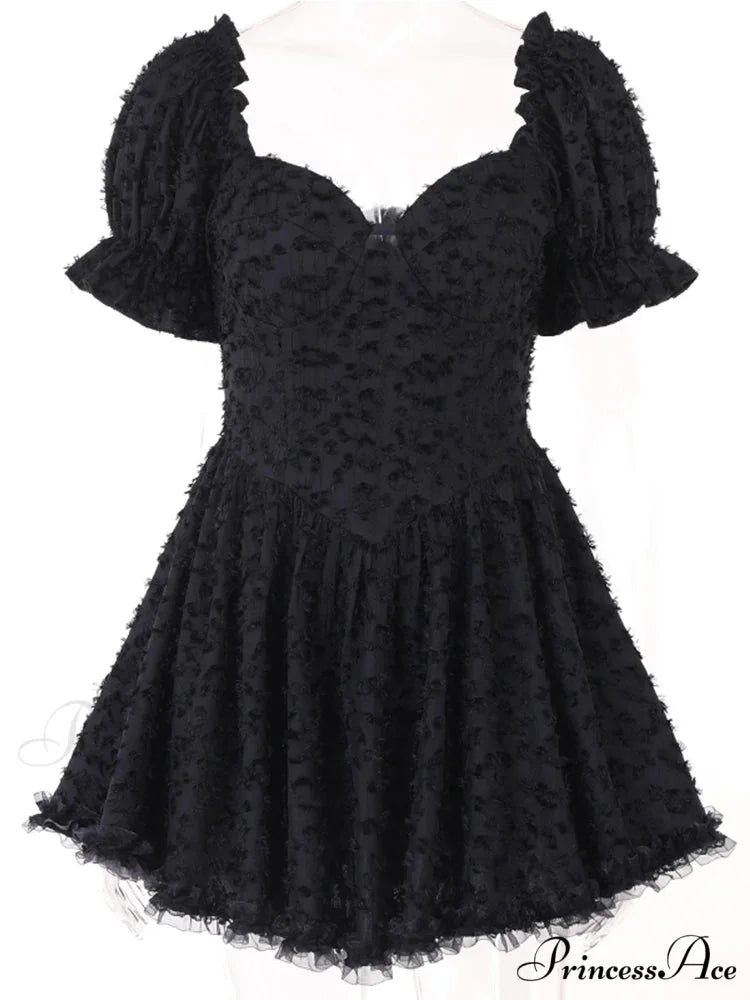 Off Shoulder Puff Sleeve Fit & Flare Mini Dress 5