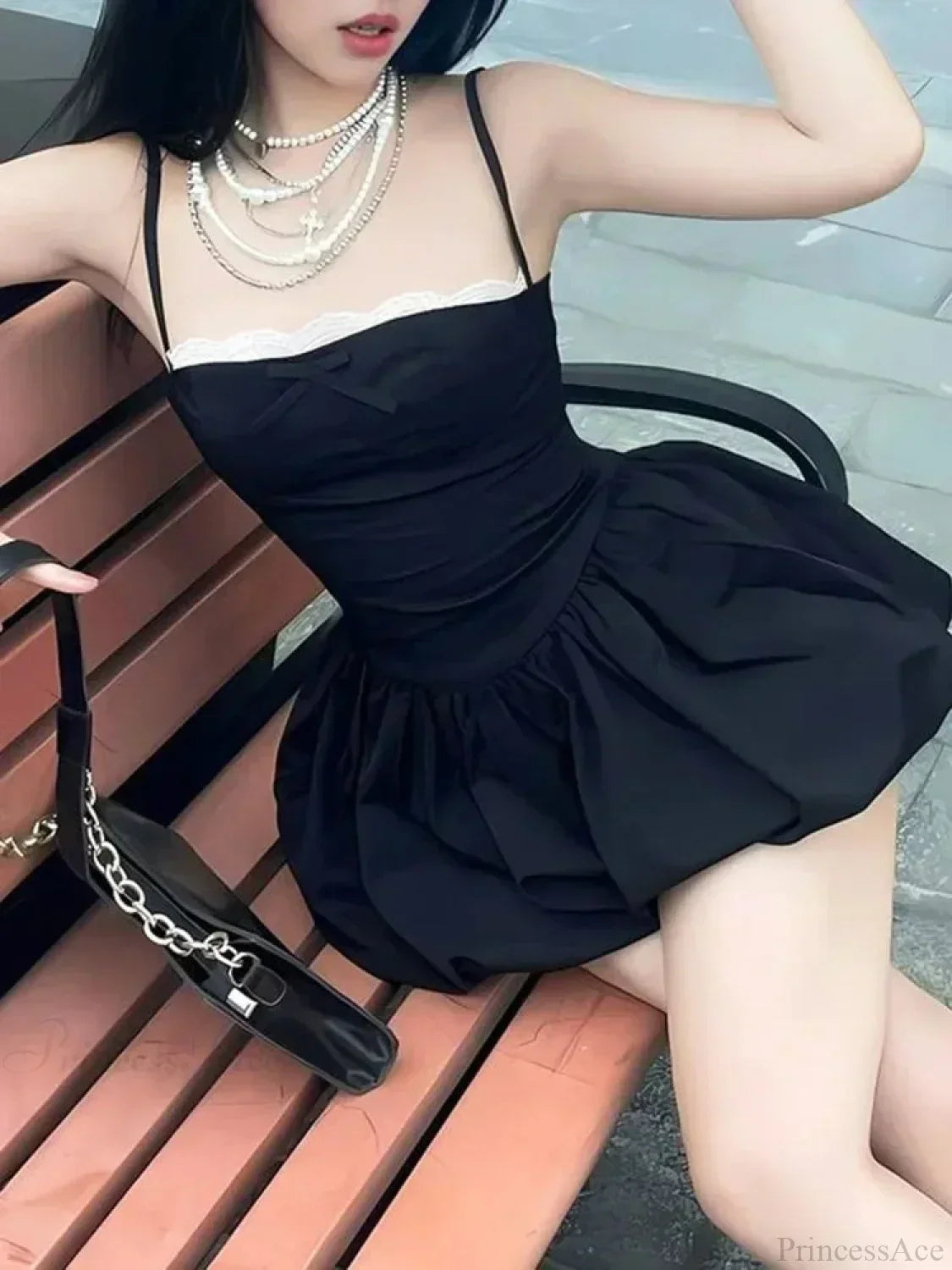 Graceful Lace Celebration Mini Dress - View 4