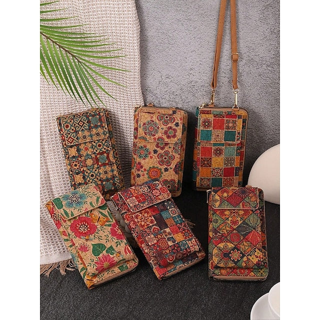 Vintage Bag with Phone Adjustable Crossbody Boho