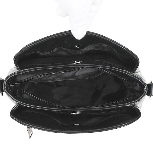 Leather Red Faux Crossbody Bag Small Minimalist