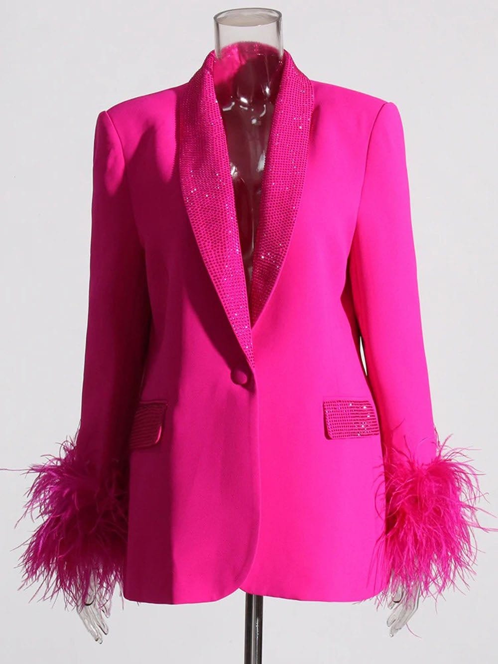 Feather Blazer - Fashionpara